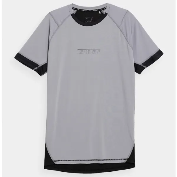 Tricou pentru bărbați 4F 4FSS23TFTSM159-24S 88% poliamida, 12% elastan/ Gray photo 1