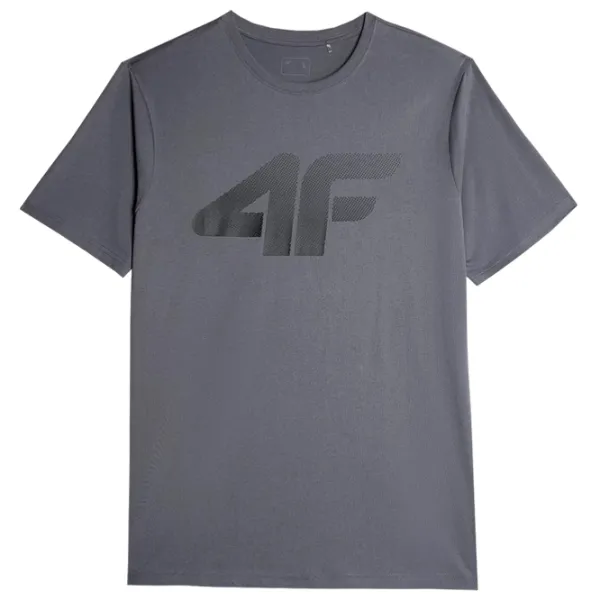 Tricou pentru bărbați 4F 4FRAW23TTSHM1474-24S 100% bumbac/ Gray photo 1