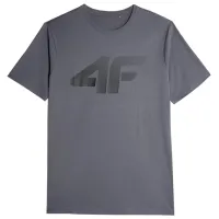 Tricou pentru bărbați 4F 4FRAW23TTSHM1474-24S 100% bumbac/ Gray