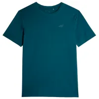 Tricou pentru bărbați 4F 4FRAW23TTSHM1471-46S 100% bumbac/ Turcoaz