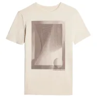 Tricou pentru bărbați 4F 4FRAW23TTSHM1521-83S 100% bumbac/ Beige