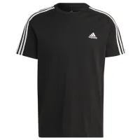 Футболка для мужчин Adidas Essential 3 Stripes 70% хлопок, 30% переработанный хлопок/ Black-White