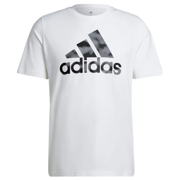 Tricou pentru bărbați Adidas Camo Essentials 100% bumbac/ White photo 1