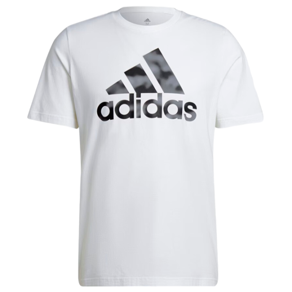 Tricou pentru bărbați Adidas Camo Essentials 100% bumbac/ White photo 1