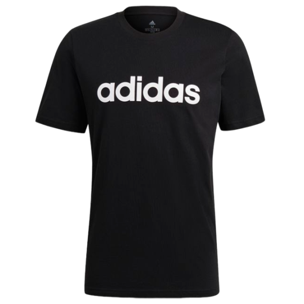 Tricou pentru bărbați Adidas Essentials Embroidered Linear Logo 70% bumbac, 30% bumbac reciclat/ Black photo 1