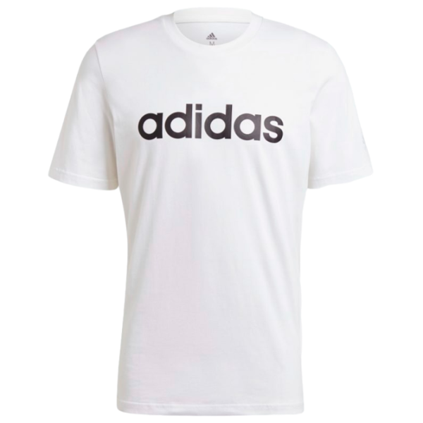 Tricou pentru bărbați Adidas Essentials Embroidered Linear Logo 70% bumbac, 30% bumbac reciclat/ White photo 1