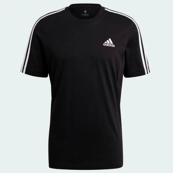 Tricou pentru bărbați Adidas Essential 70% bumbac, 30% bumbac reciclat/ Black photo 1