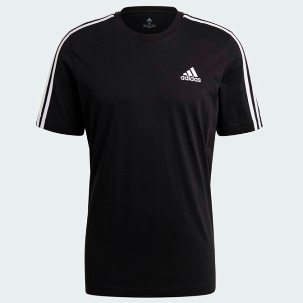 Tricou pentru bărbați Adidas Essential 70% bumbac, 30% bumbac reciclat/ Black photo 1