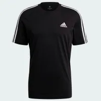 Tricou pentru bărbați Adidas Essential 70% bumbac, 30% bumbac reciclat/ Black