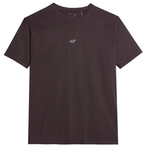Футболка для мужчин 4F 4FRAW23TTSHM1522-80S 100% хлопок/ Коричневый photo 1