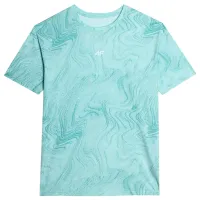Tricou pentru bărbați 4F 4FRAW23TTSHM1520-48A 100% bumbac/ Turquoise