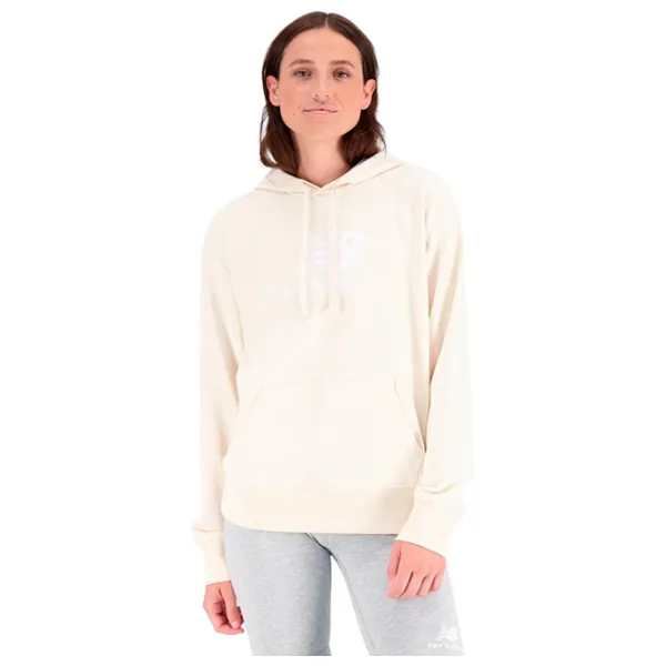 Hanorac pentru femei New Balance Essentials Stacked Logo Beige photo 1 Hanorac pentru femei New Balance Essentials Stacked Logo Beige photo 1