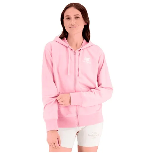 Hanorac pentru femei New Balance Essentials Stacked Logo Pink photo 1