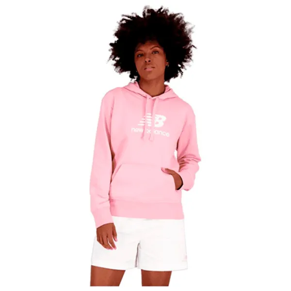 Hanorac pentru femei New Balance Essentials Stacked Logo Pink photo 1 Hanorac pentru femei New Balance Essentials Stacked Logo Pink photo 1