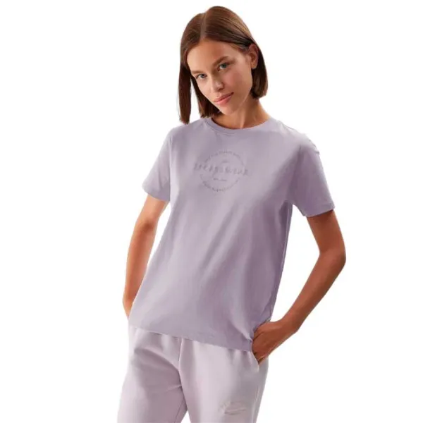 Tricou pentru femei 4F 4FAW23TTSHF0902 100% bumbac/ Violet photo 1