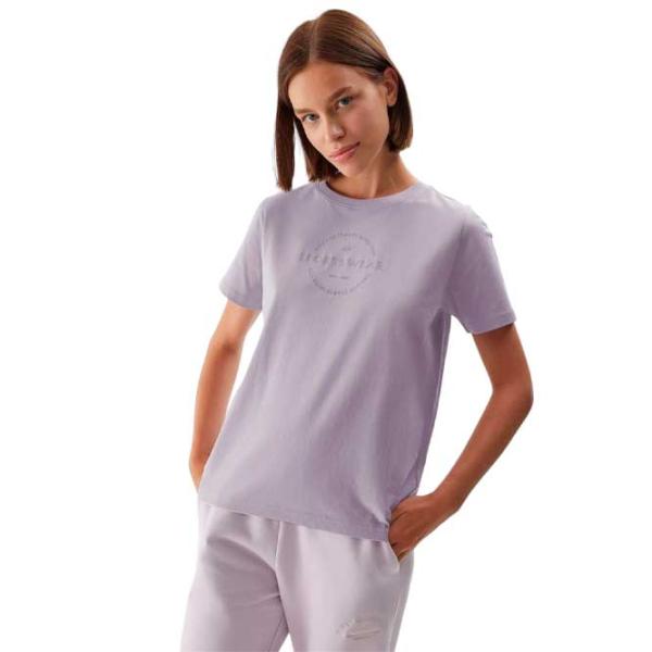 Tricou pentru femei 4F 4FAW23TTSHF0902 100% bumbac/ Violet photo 1