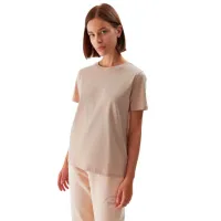 Tricou pentru femei 4F 4FAW23TTSHF0902 100% bumbac/ Beige