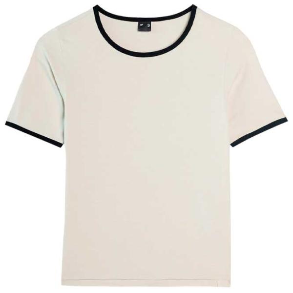 Tricou pentru femei 4F 4FRAW23TTSHF1336 95% bumbac, 5% elastan/ Ecru photo 1