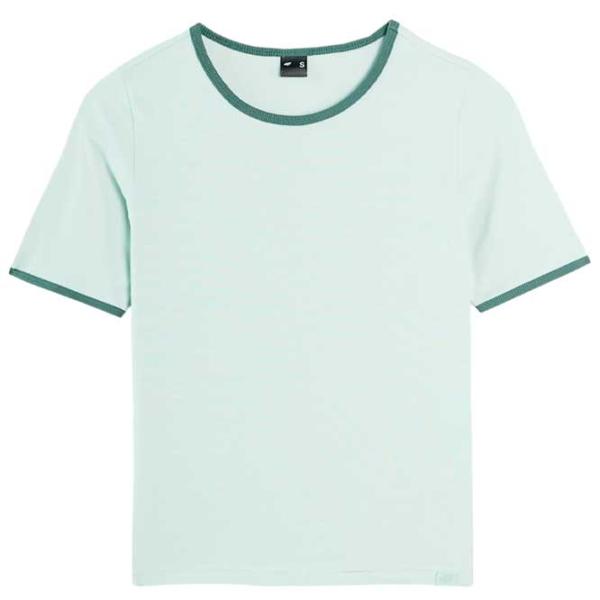 Tricou pentru femei 4F 4FRAW23TTSHF1336 95% bumbac, 5% elastan/ Mint photo 1