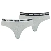 Трусики для женщин Puma Brazilian 2Pack XS/ Серый/ Бразилиано