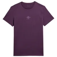 Tricou pentru bărbați 4F 4FAW23TTSHM0889-60S 100% bumbac/ Burgundy