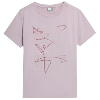 Tricou pentru femei 4F 4FAW23TTSHF0900 3 % elastan/ Pink