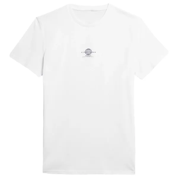 Tricou pentru bărbați 4F 4FAW23TTSHM0889-10S 100% bumbac/ White photo 1