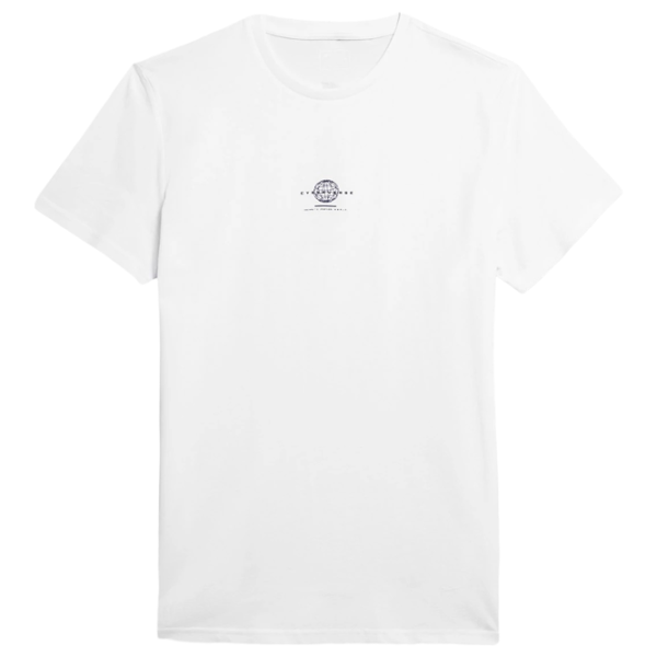 Tricou pentru bărbați 4F 4FAW23TTSHM0889-10S 100% bumbac/ White photo 1