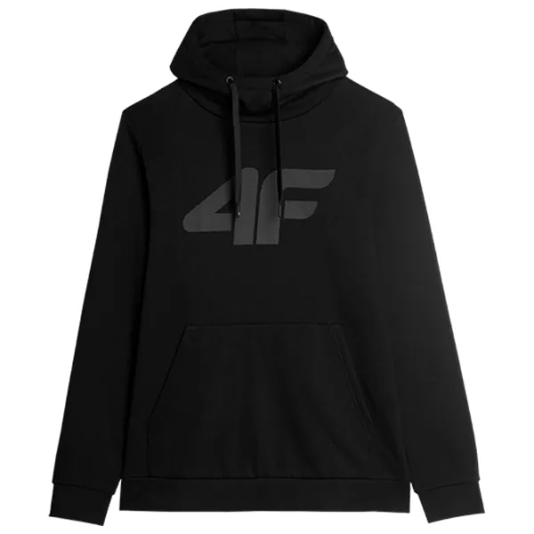Hanorac pentru bărbați 4F 4FAW23TSWSM694 Drept/ Black photo 1