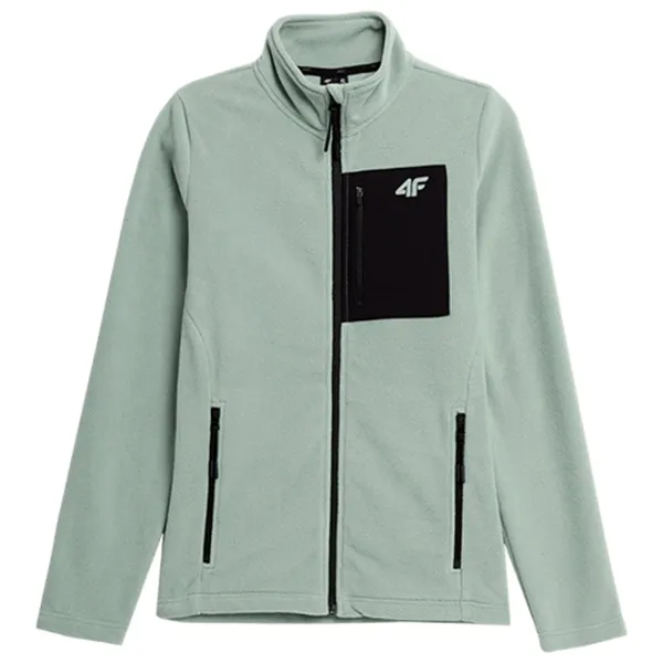 Толстовка для женщин 4F REGULAR FLEECE WITH STAND-UP COLLAR Весна - лето/ Зелёный photo 1