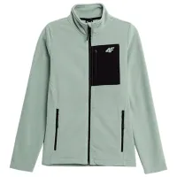 Hanorac pentru femei 4F REGULAR FLEECE WITH STAND-UP COLLAR Primăvară - vară/ Green