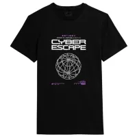 Tricou pentru bărbați 4F 4FAW23TTSHM0887-20S 100% bumbac/ Black