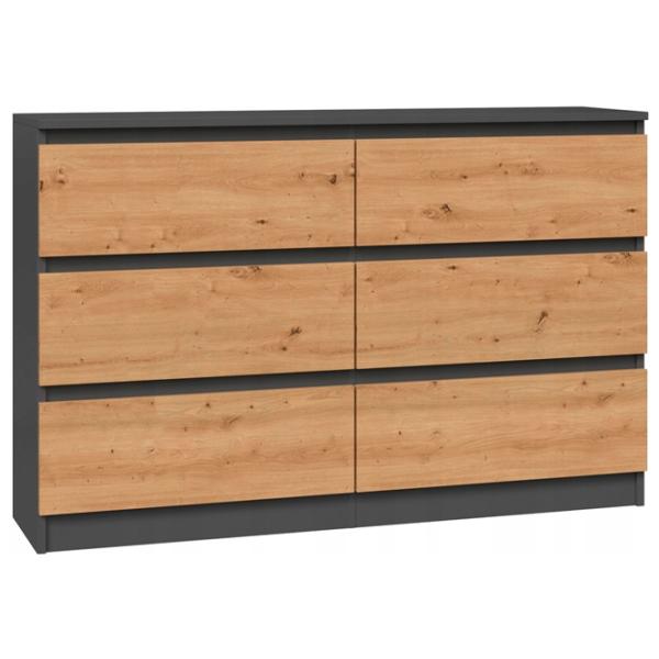 Комод TopEshop Malwa M6 77см x 120см x 30см/ ЛДСП/ Крафтовый дуб photo 1 Комод TopEshop Malwa M6 77см x 120см x 30см/ ЛДСП/ Крафтовый дуб photo 1