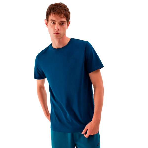 Футболка для мужчин 4F 4FAW23TTSHM0876-32S 100% хлопок/ Navy Blue photo 1