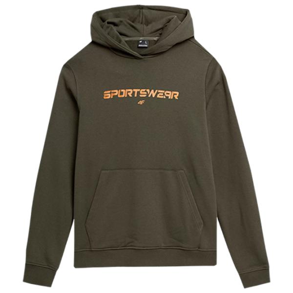Hanorac pentru bărbați 4F 4FAW23TSWSM0773 Drept/ Olive khaki photo 1