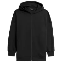 Hanorac pentru femei 4F ZIP-UP HOODIE Toamnă - iarnă/ Black