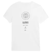 Tricou pentru bărbați 4F 4FAW23TTSHM0890-10S 100% bumbac/ White