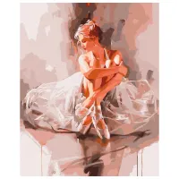 Картина по номерам BrushMe Балерина в облаке нежности 50 x 40 см/ Вертикальная