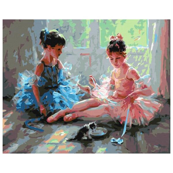 Картина по номерам BrushMe Балерины с котенком 50 x 40 см/ Горизонтальная photo 1 Картина по номерам BrushMe Балерины с котенком 50 x 40 см/ Горизонтальная photo 1