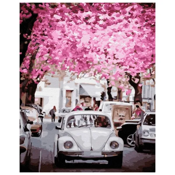 Pictură pe numere BrushMe Primăvara în oraș 50 x 40 cm/ Verticală photo 1