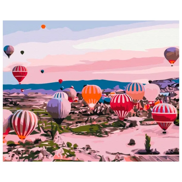 Картина по номерам BrushMe Каппадокия на рассвете 50 x 40 см/ Горизонтальная photo 1