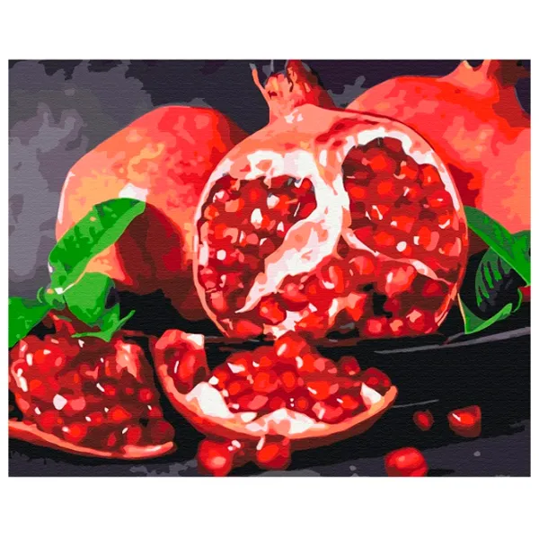 Картина по номерам BrushMe Сочный гранат 50 x 40 см/ Горизонтальная photo 1