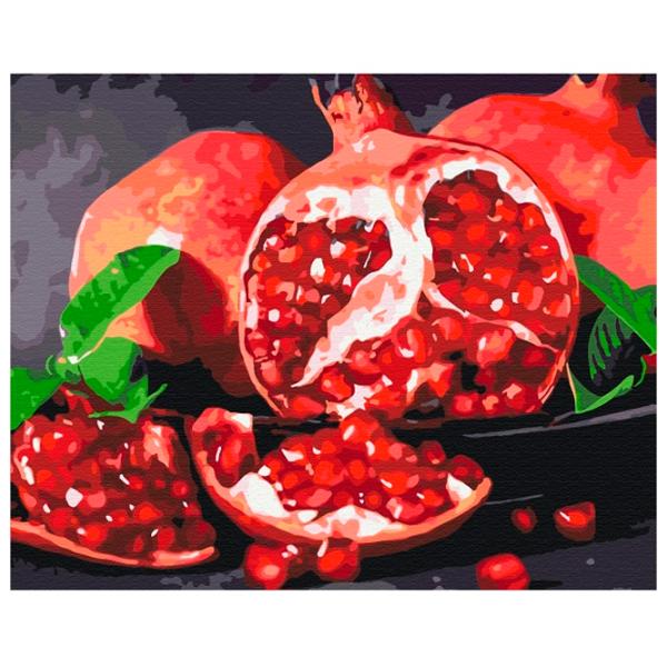 Картина по номерам BrushMe Сочный гранат 50 x 40 см/ Горизонтальная photo 1