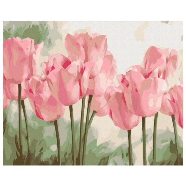 Картина по номерам BrushMe Нежные тюльпаны 50 x 40 см/ Горизонтальная photo 1