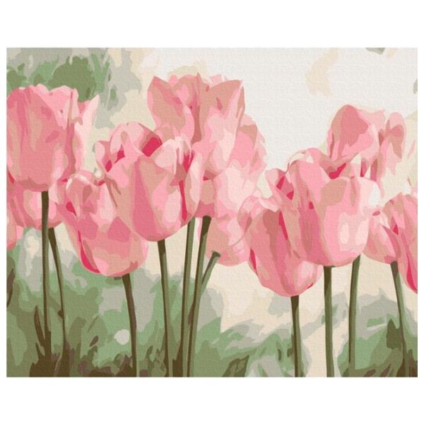 Картина по номерам BrushMe Нежные тюльпаны 50 x 40 см/ Горизонтальная photo 1