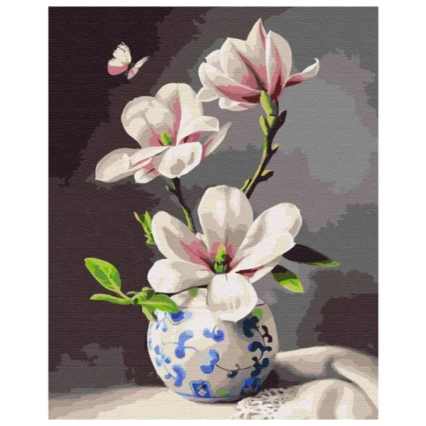 Pictură pe numere BrushMe Orhidei pictate în stil acuarelă 50 x 40 cm/ Verticală photo 1