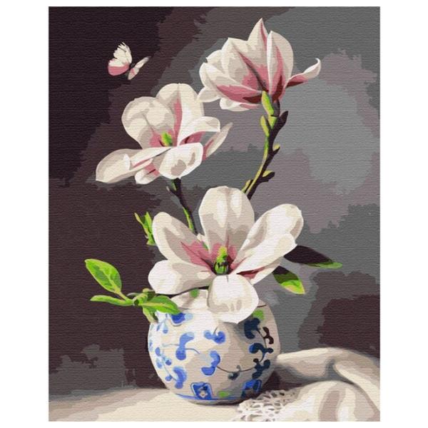 Pictură pe numere BrushMe Orhidei pictate în stil acuarelă 50 x 40 cm/ Verticală photo 1