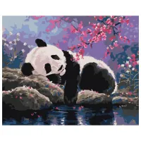 Картина по номерам BrushMe Сладкий сон панды 50 x 40 см/ Горизонтальная