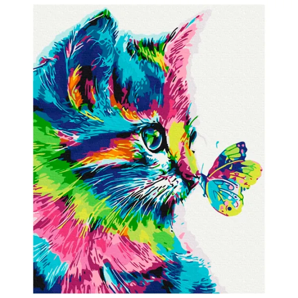 Картина по номерам BrushMe Котик в краске 50 x 40 см/ Вертикальная photo 1 Картина по номерам BrushMe Котик в краске 50 x 40 см/ Вертикальная photo 1