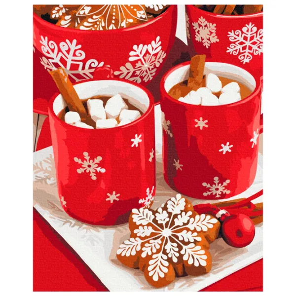 Картина по номерам BrushMe Снежное какао 50 x 40 см/ Вертикальная photo 1